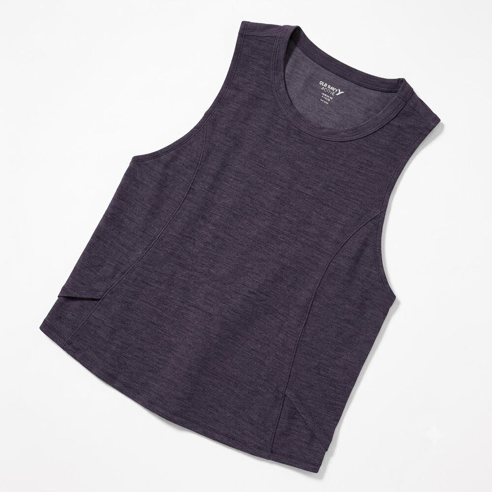 OLD NAVY Active Breathe On Tech Tank Top Black Go Dry Gym Girls Large 10 12